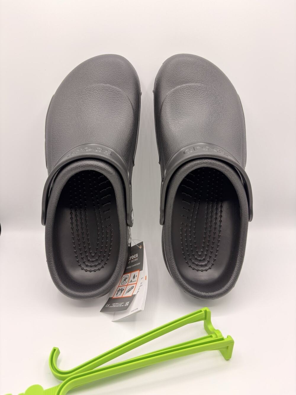 Crocs Bistro Work Clog Sandals Comfort 10075 Unisex Black M9 W11 NWT